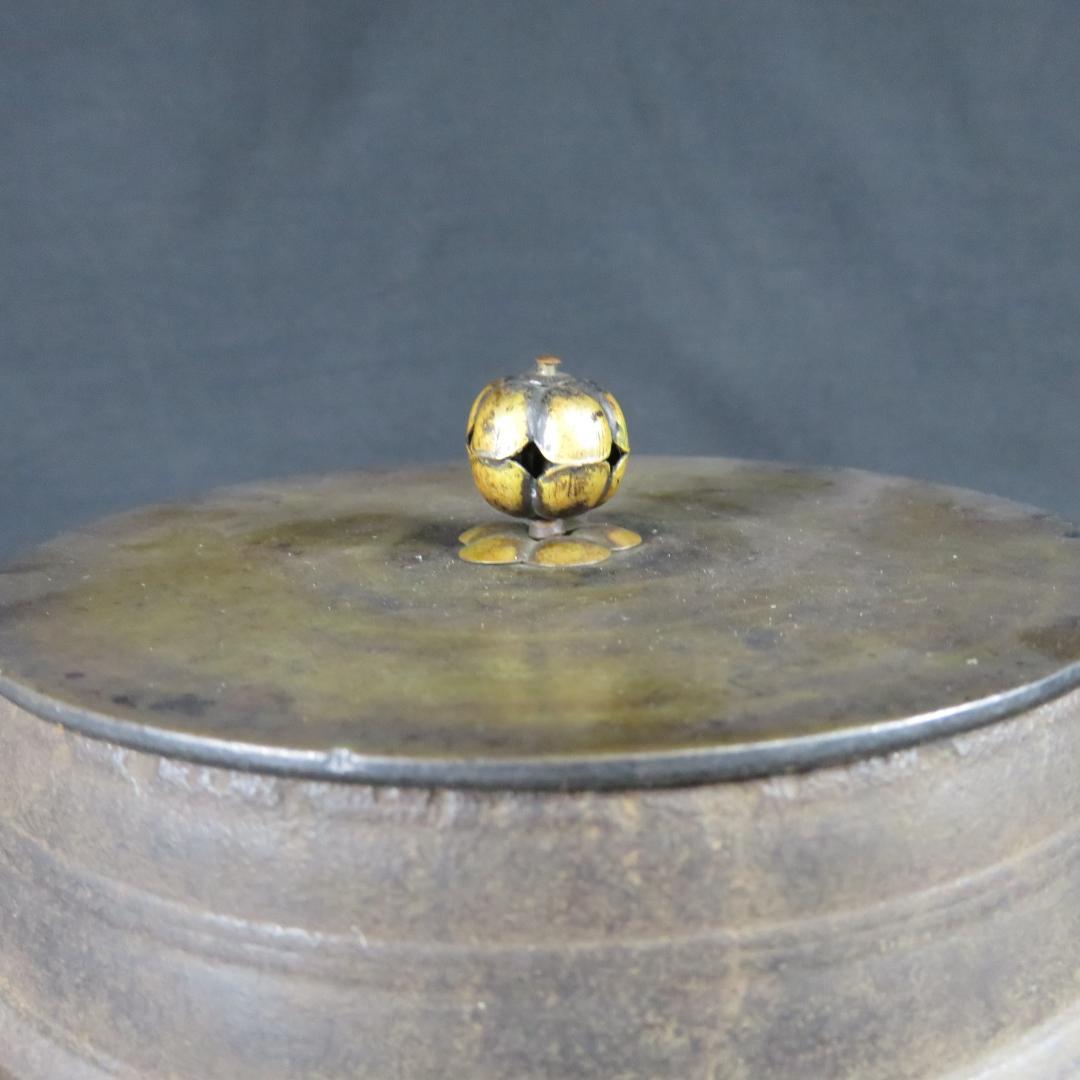 茶釜 錆 茶道具 茶器 お稽古 茶の湯 木箱 天明釜 木箱 共箱