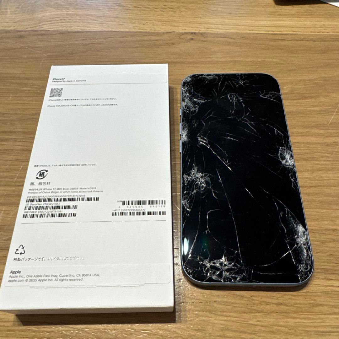 Apple iPhone17 青色 本体 ジャンク品　返品不可
