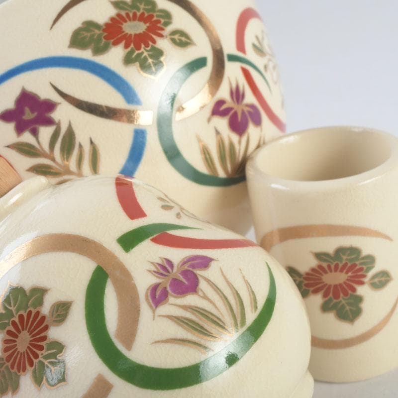 茶道具　利休茶箱　京焼　加藤昌山作　茶碗　棗　香合など　15点一式　V　9969