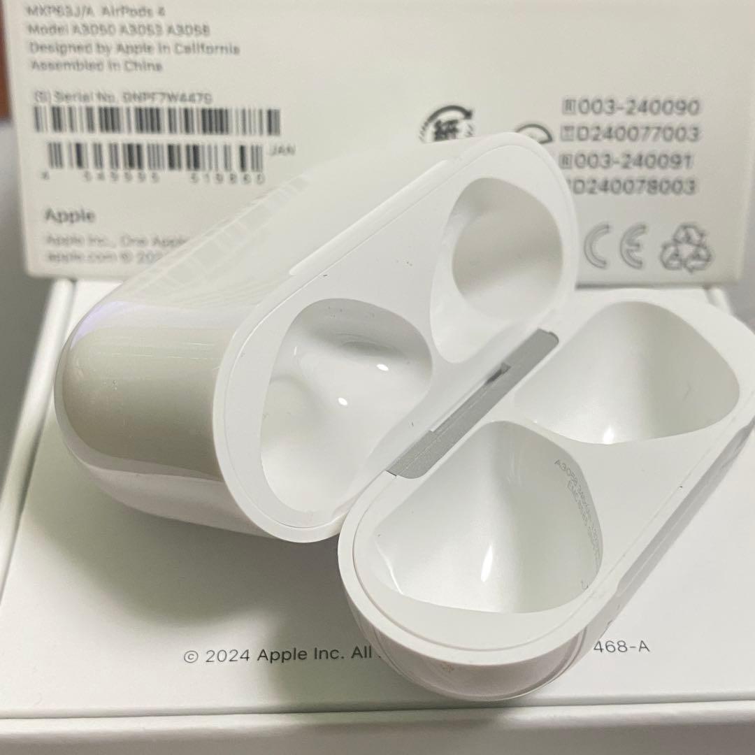 ［正規品］AirPods 4 第四世代　ケース　アイポーズ　ANC なし充電器