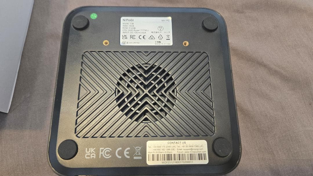 試用のみ「NiPoGi E3B 」Ryzen7 7730U/16GB/512GB