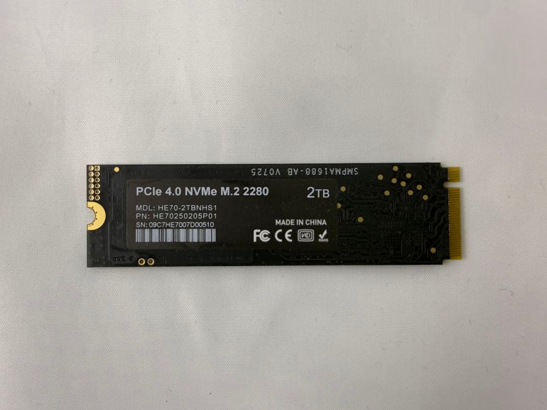 内蔵型SSD Hanye PCIe Gen4x4 M.2SSD2TB HE70-2TBNHS1