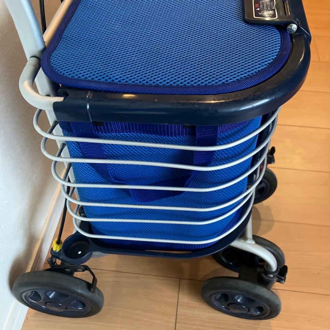 青 メッシュ シルバーカー 4ホイール