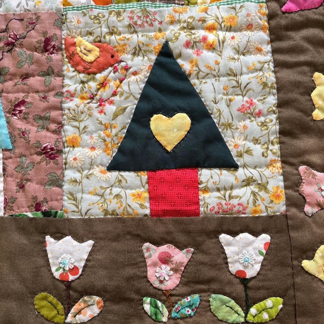 パッチワーク　キルト　タペストリー　刺繍　アップリケ　BIGサイズ