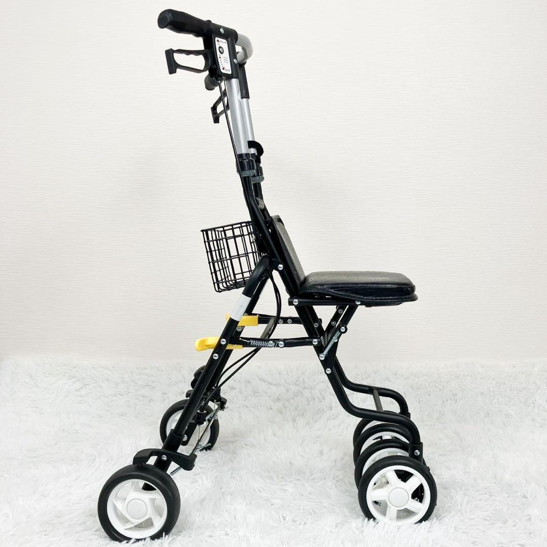極美品 SHIMA 島製作所 シルバーカー テノール EVO クロコダイルBK
