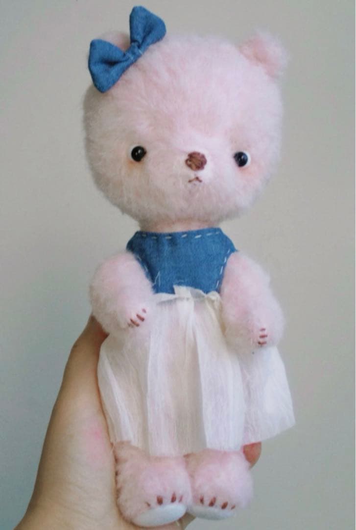 いちごミルク妹熊 テディベア アーティストベア ハンドメイド 海外作家様 くま
