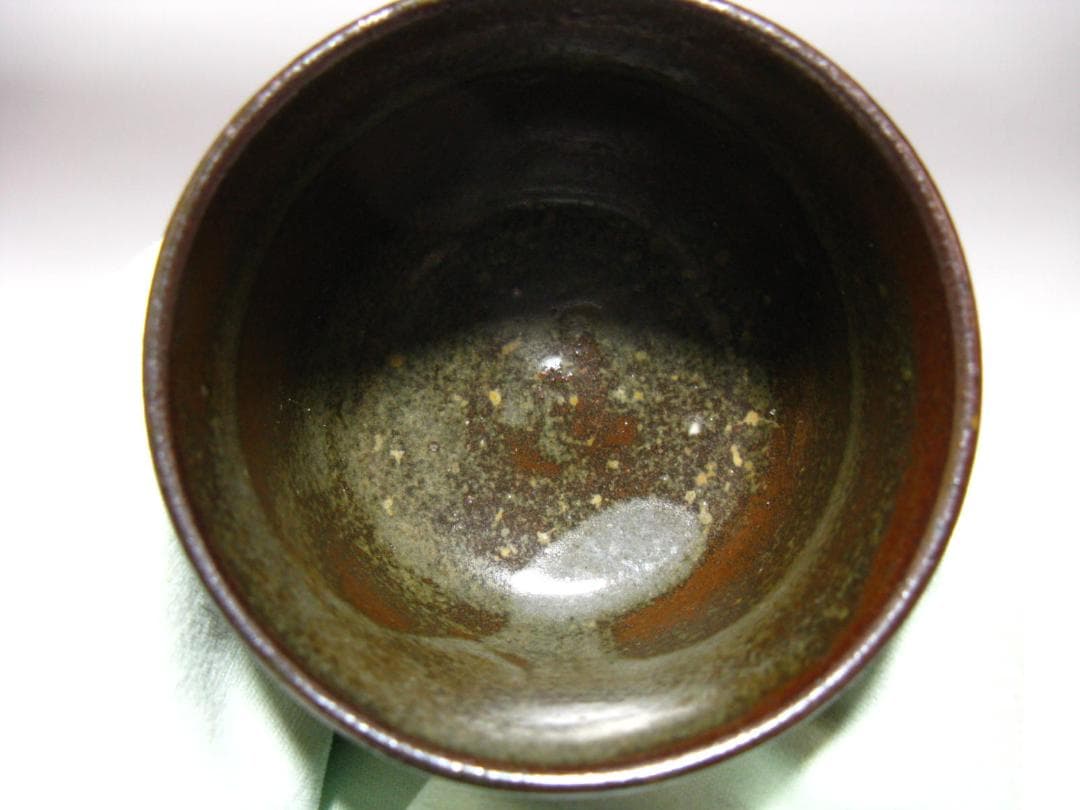 江戸時代『鉄釉 皮鯨 ぐい呑』当時箱付 古陶磁 ぐい呑み 徳利 盃 酒器 唐津