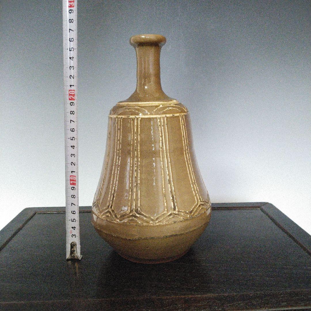 NO682 唐津焼　いっちん模様　徳利　時代物