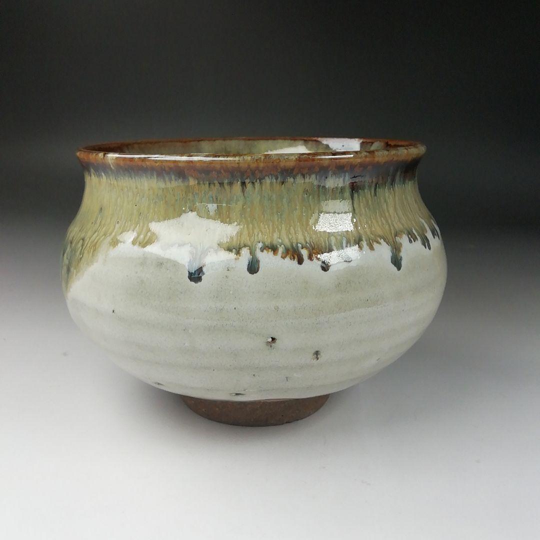 Ｔ３１６　茶碗　『灰釉塩笥　茶碗』『丹山窯　小峠葛芳 造』　共箱　抹茶碗　茶道具