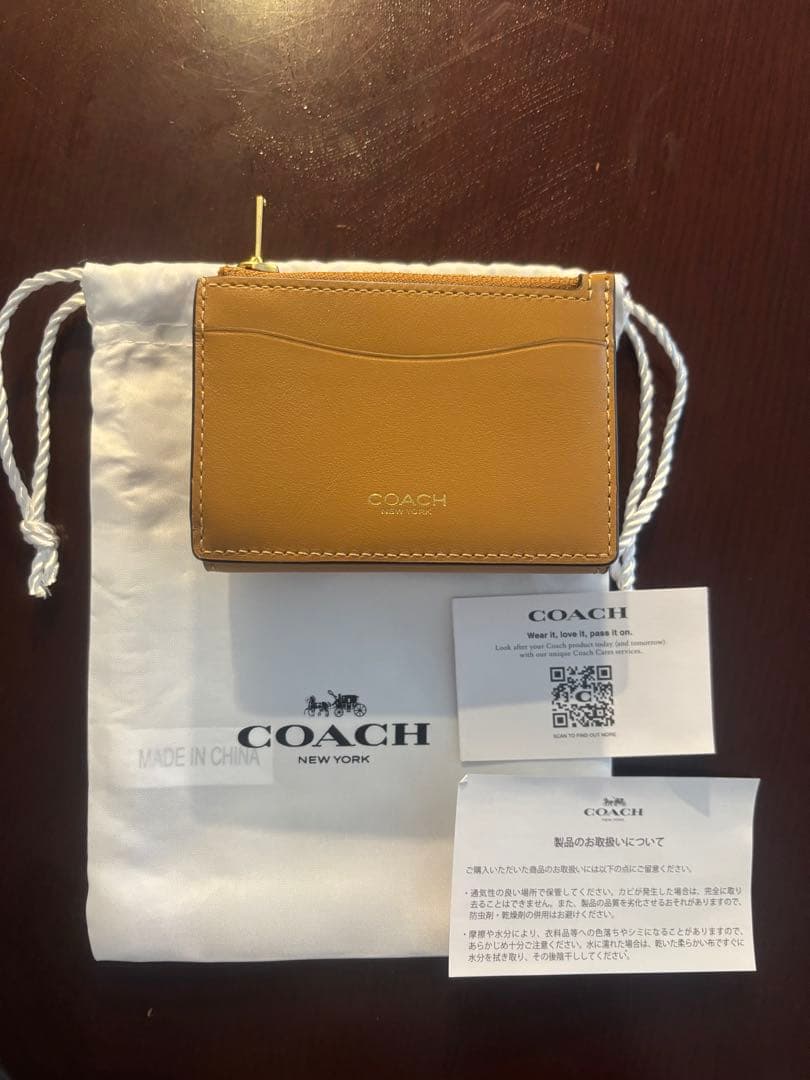 COACH キャメル三つ折り財布