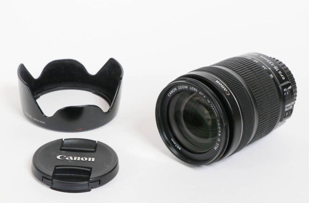 Canon 18-135 stm レンズ ズーム 美品 純正フード セット