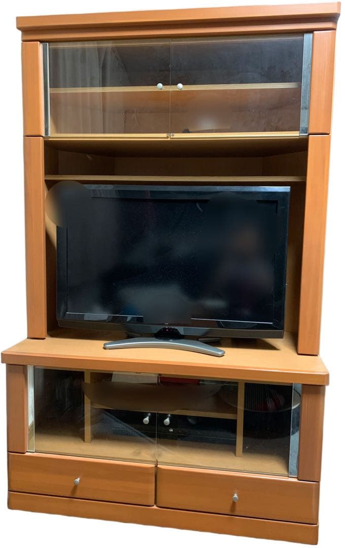 大型コーナー木製テレビ台