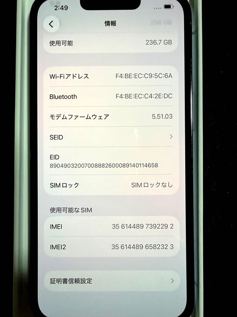 iPhone 13 Pro シエラブルー　256GB 本体