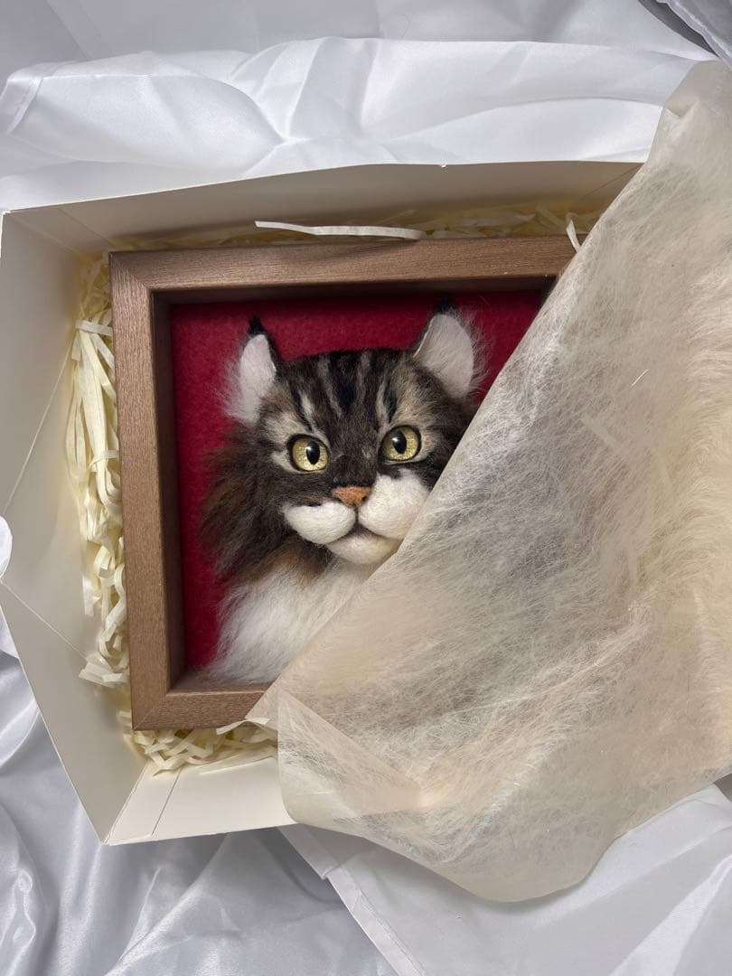 羊毛フェルト　猫　うちの子　オーダー　フレーム　オーダーページ