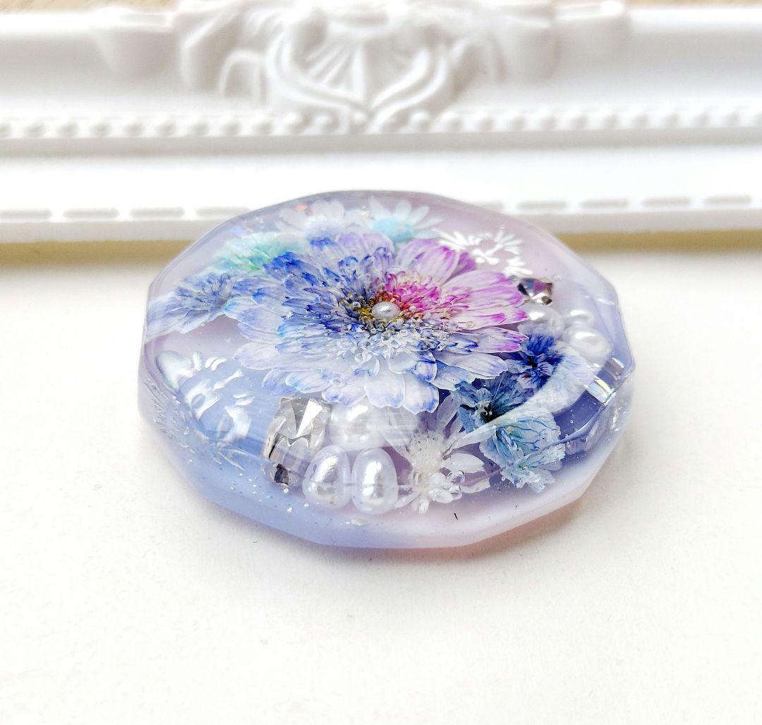 【1513】レジン　マトリカリア　ヘアゴム　ポニーフック　ブロ―チ　ハンドメイド