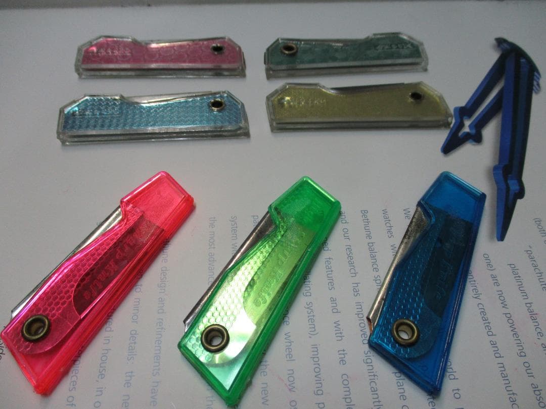 カッターナイフ　７点セット！奇跡の全色！昭和のデッドストックぎんぽう＆MICKY