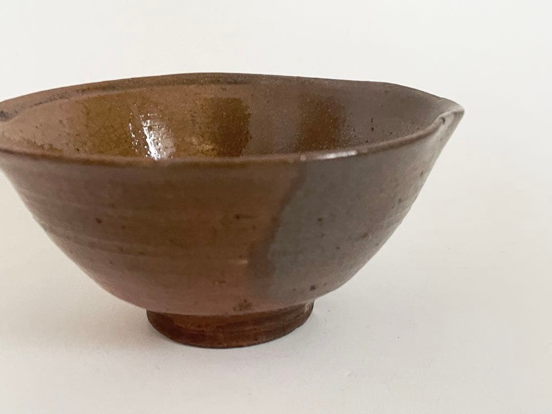 骨董　アンティーク　掛け分　片身代わり　茶碗　蕎麦茶碗　箱なし