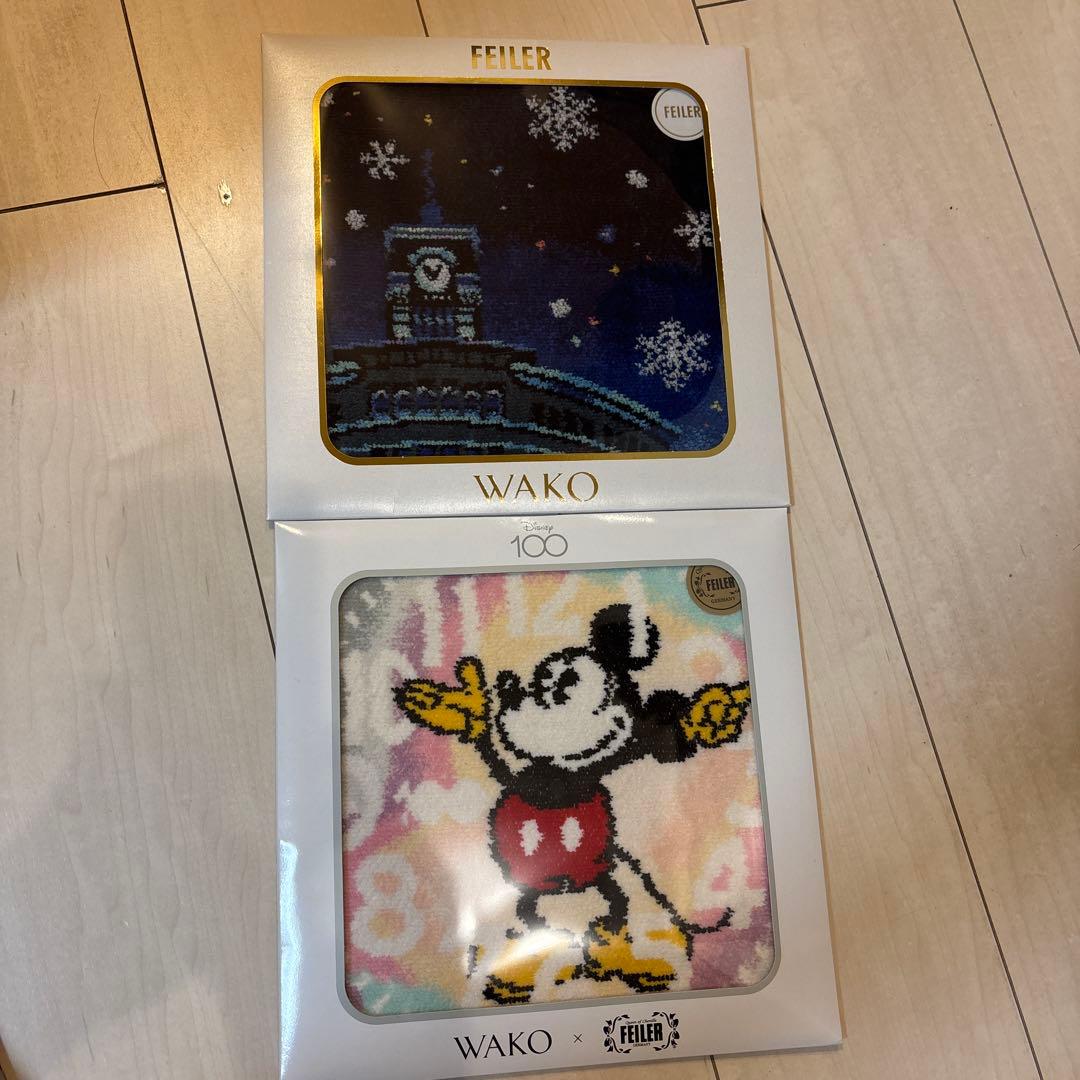 FEILER WAKO × Disney 100 タオルハンカチ　和光
