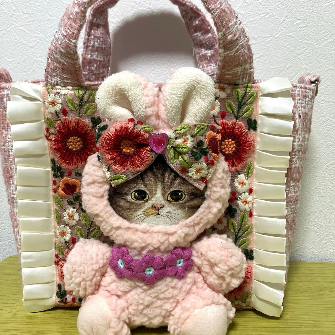 ゆ*ん様 コヤンイサムチョン　インド刺繍リボン　ツイード　横34縦22マチ10㎝