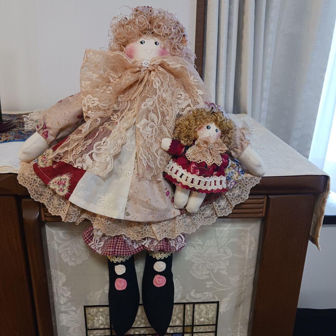 ハンドメイド　カントリー　人形　　　高さ48cm