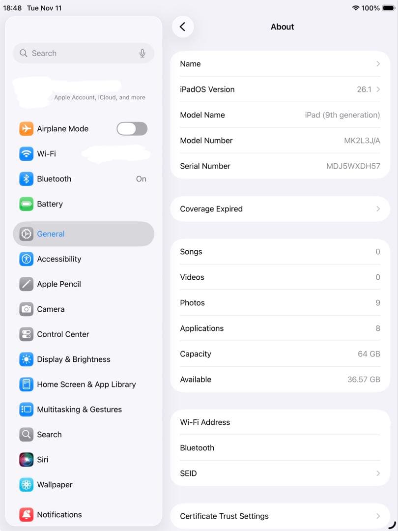 【最終値下げ】iPad 第9世代10.2インチ 64GBシルバー 本体
