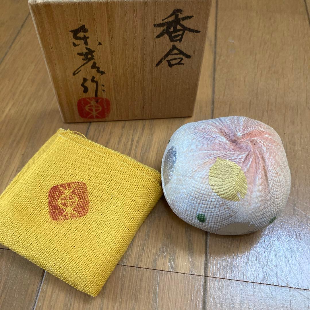 名工【伊藤東彦】布目彩泥 香合 芸術的な布目の景色 茶道具 未使用