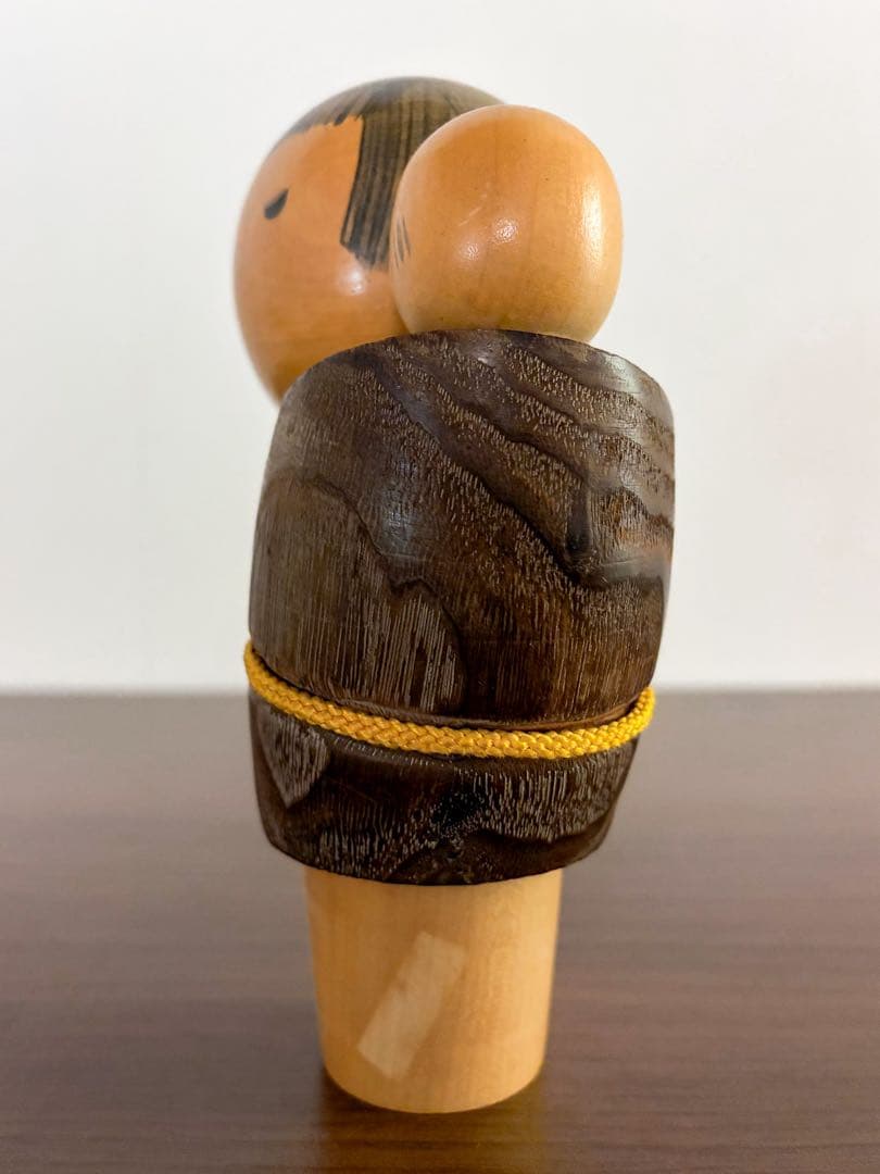 rare 卯三郎 Uzaburo 創作 こけし kokeshi doll 親子