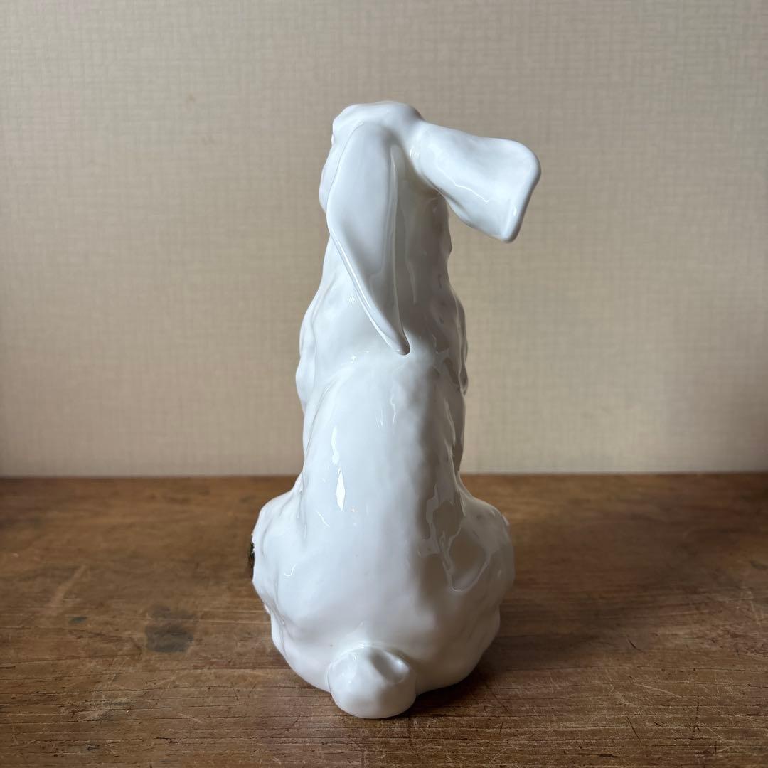 ノリタケ　うさぎの置物　磁器製　磁器人形　オブジェ　ボーンチャイナ　白磁
