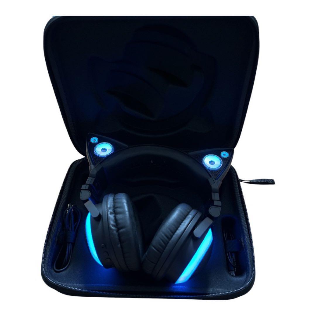 【動作完動/8色点灯】猫耳ヘッドフォン Brookstone Bluetooth