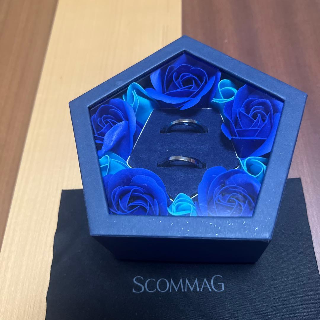 SCOMMAG 青い花のリングセット