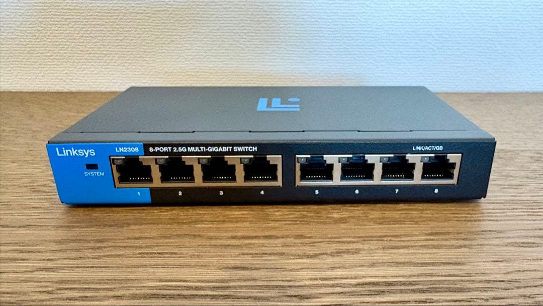 【ほぼ新品】Linksys LN2308-AH 2.5GbE 8ポート