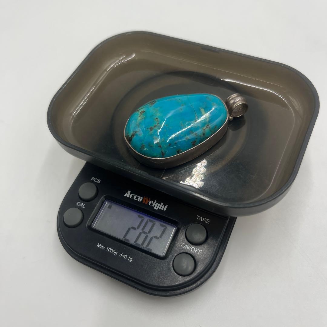 天然ターコイズ　silver925 ペンダントトップ　アンティーク