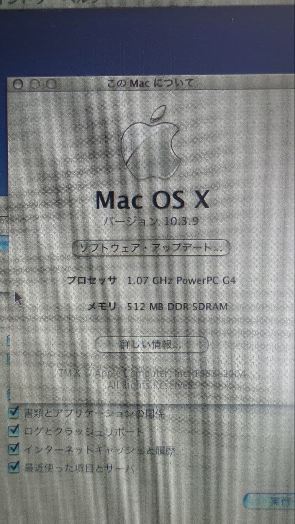 動作品　Apple iBook G4 1.07GHz 512MB