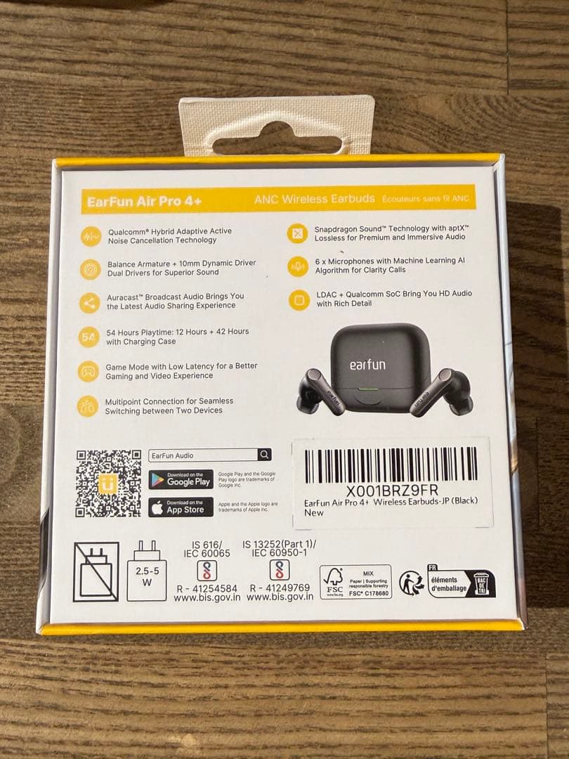 EarFun Air Pro 4+ ワイヤレスイヤホン　ブラック　美品　試着のみ
