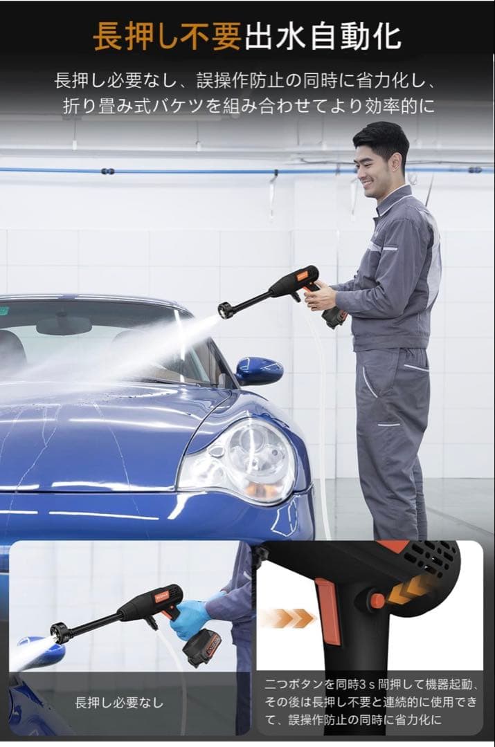 Boomax コードレス高圧洗浄機 充電式 洗車 10MPa 強力洗浄 新品