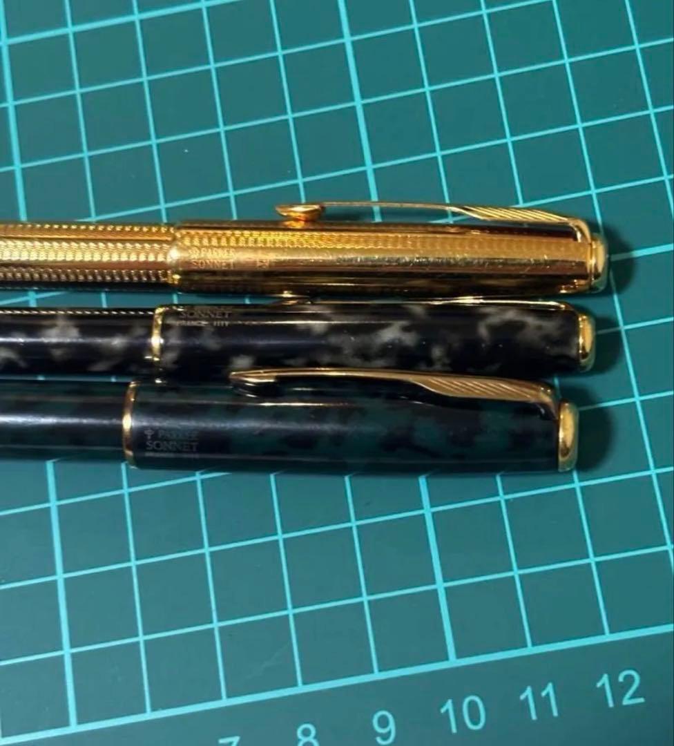 PARKER ソネット　万年筆&シャープペンシル&ボールペン3点セット　　マダラ