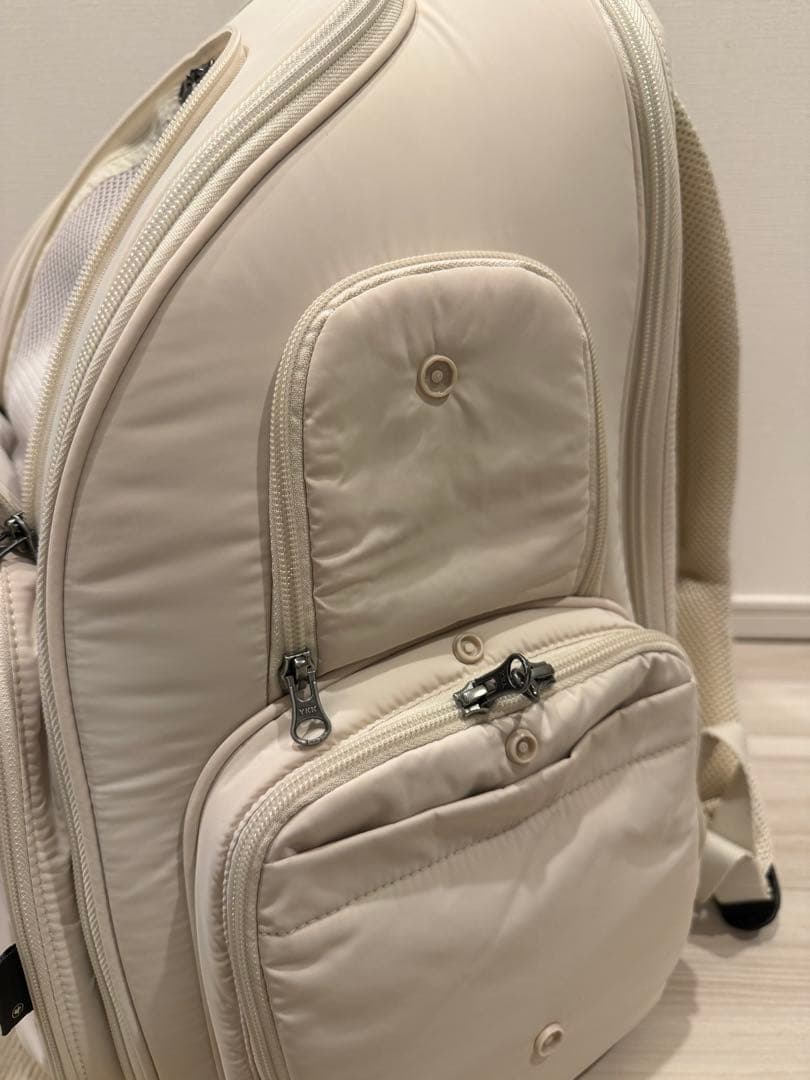 ssoook ペット用リュック Lサイズ　ウエストポーチ付き　アイボリー