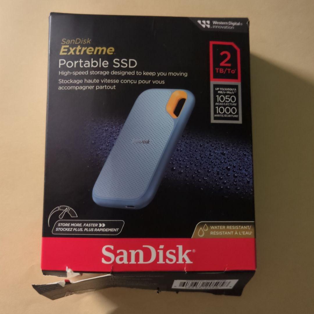 T*i様 SanDisk Extreme Portable SSD 2TB