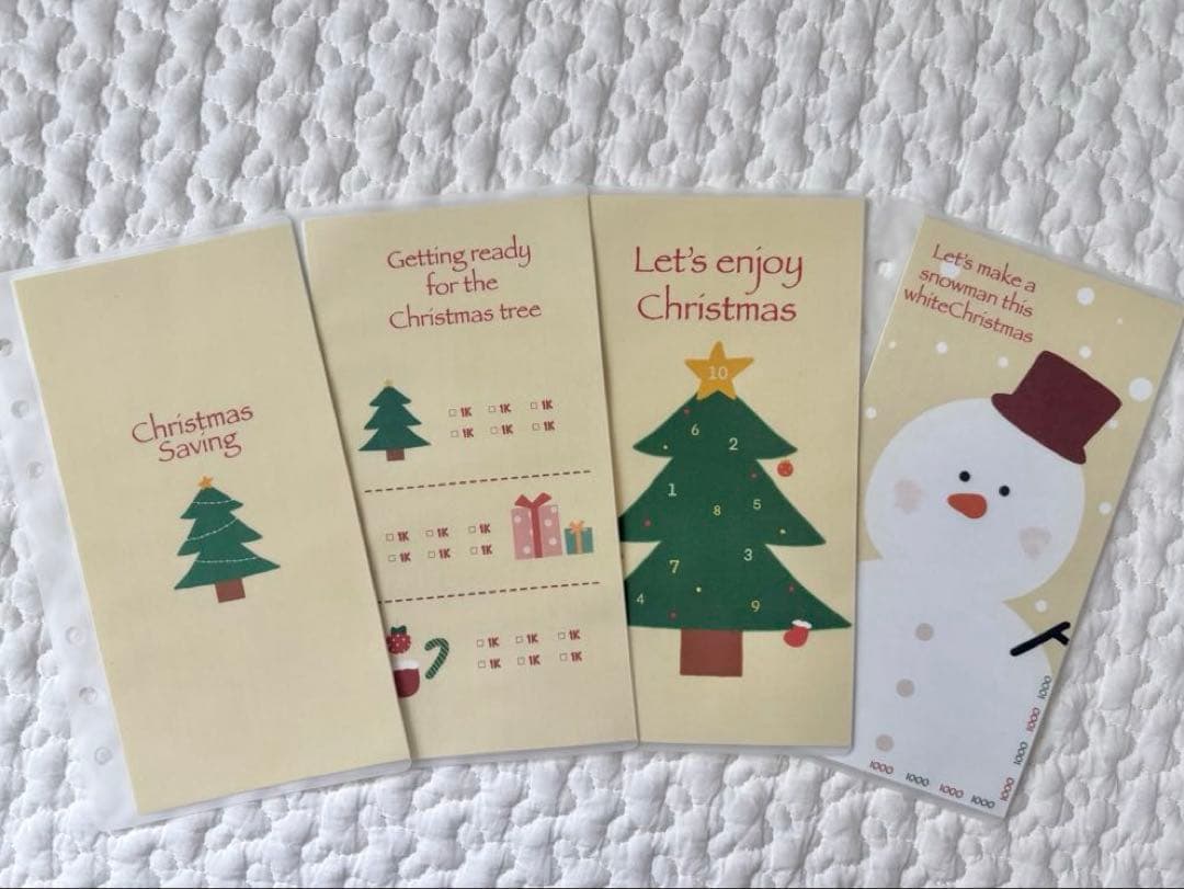バインダー貯金　saving リフィル　③クリスマスsaving4枚　1700円