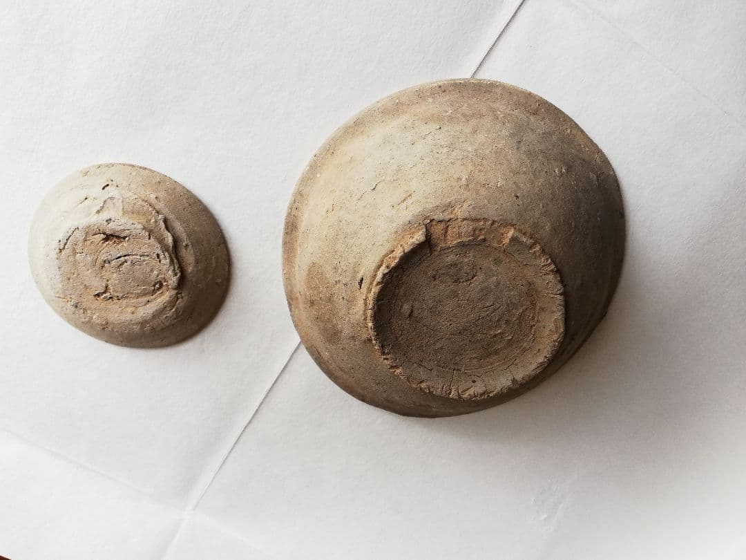 【愛知県出土品】骨董品　山茶碗と小皿【詳細不明】
