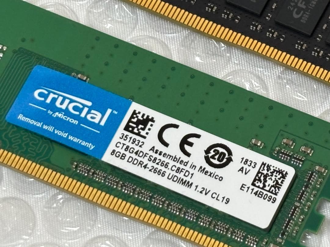 DDR4-2666 8GB×2枚 計16GB