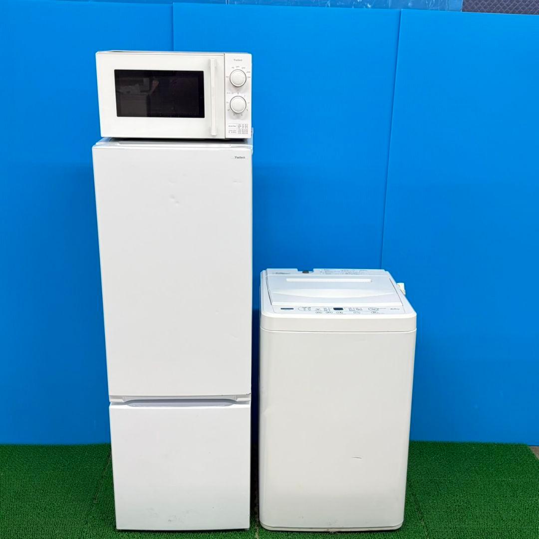 816 1~2人暮らし向け！冷蔵庫　洗濯機　電子レンジ　セット　小型　右開き