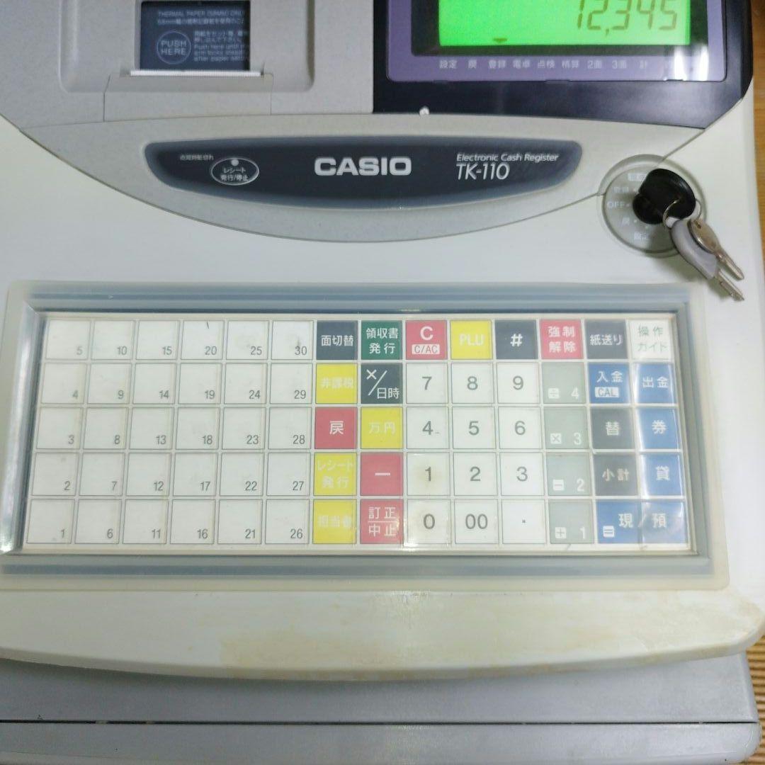 カシオレジスター　設定込み　TK-110中古飲食仕様110123 レジスター