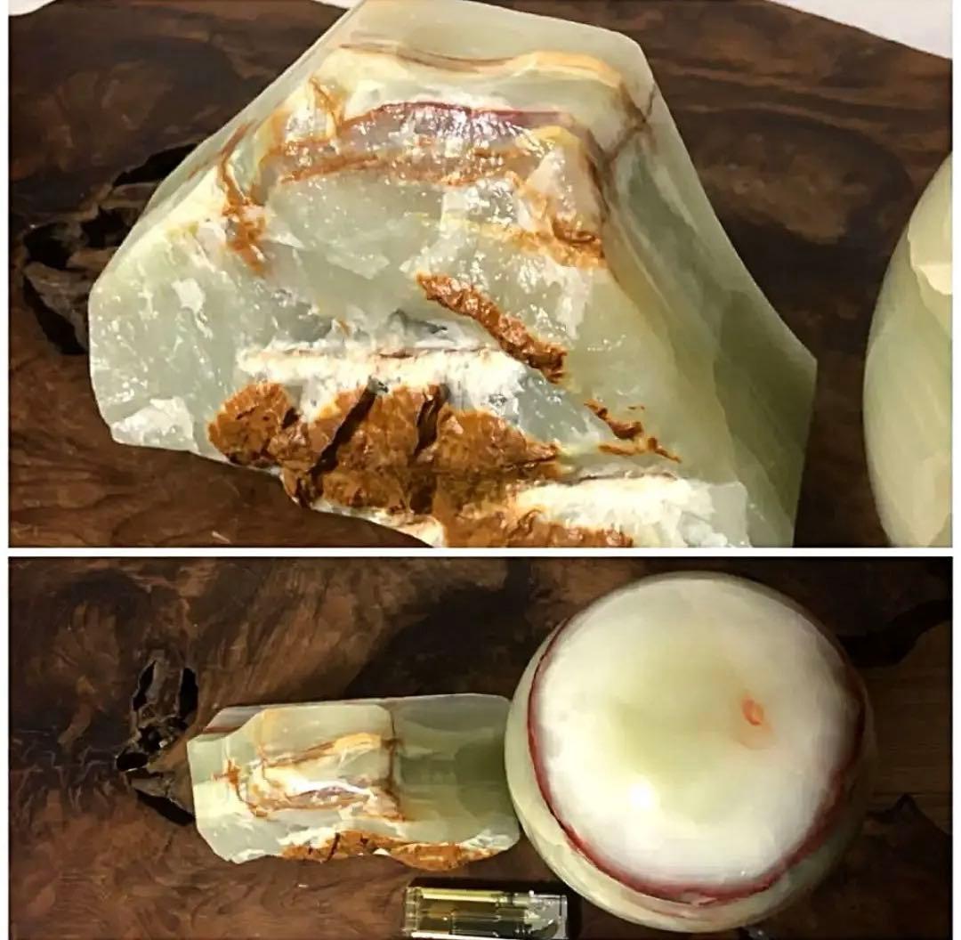 鑑賞石 瑠璃 翡翠 玉 置物 共箱 ビックサイズ 6156㌘ ダイヤモンド富士
