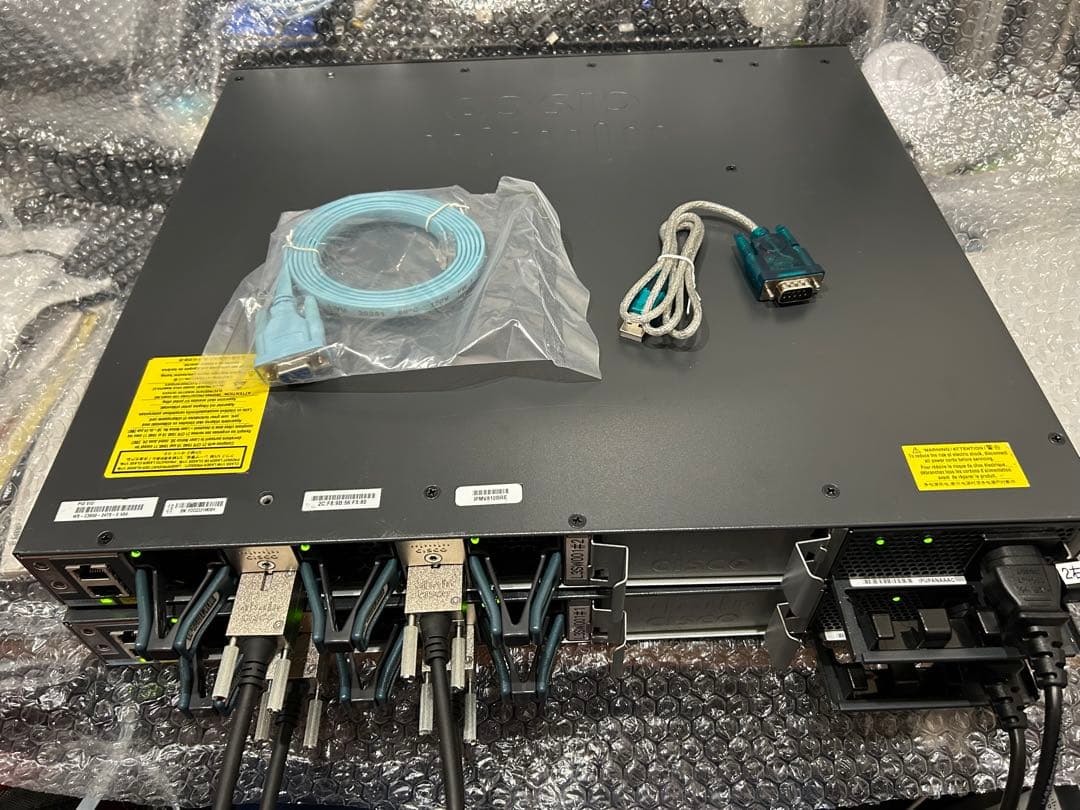 【CCNA、CCNP】2台セットCiscoL3スイッチ3650 stacking