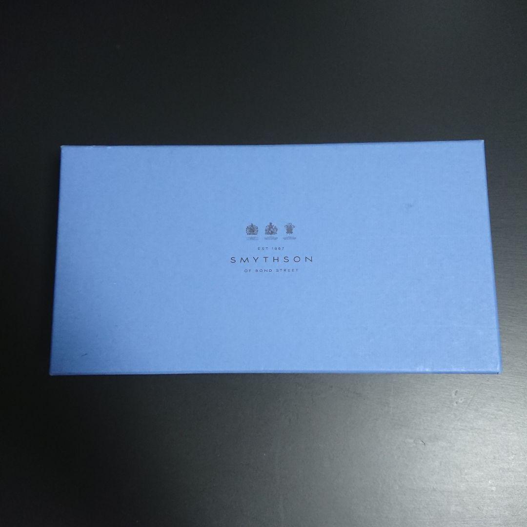 SMYTHSON スリムレザー ペンケース パナマ グレー