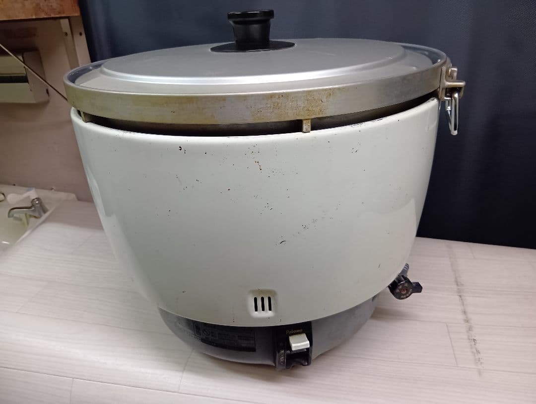 業務用炊飯器 5.5升 ホワイト 蓋付き LPガス用