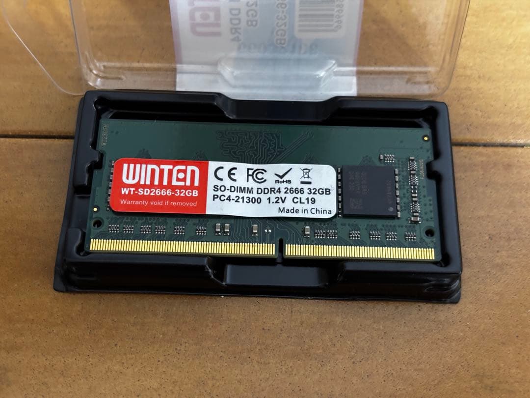 メモリー 32GB DDR4-2666 SO-DIMM (WT-SD2666)
