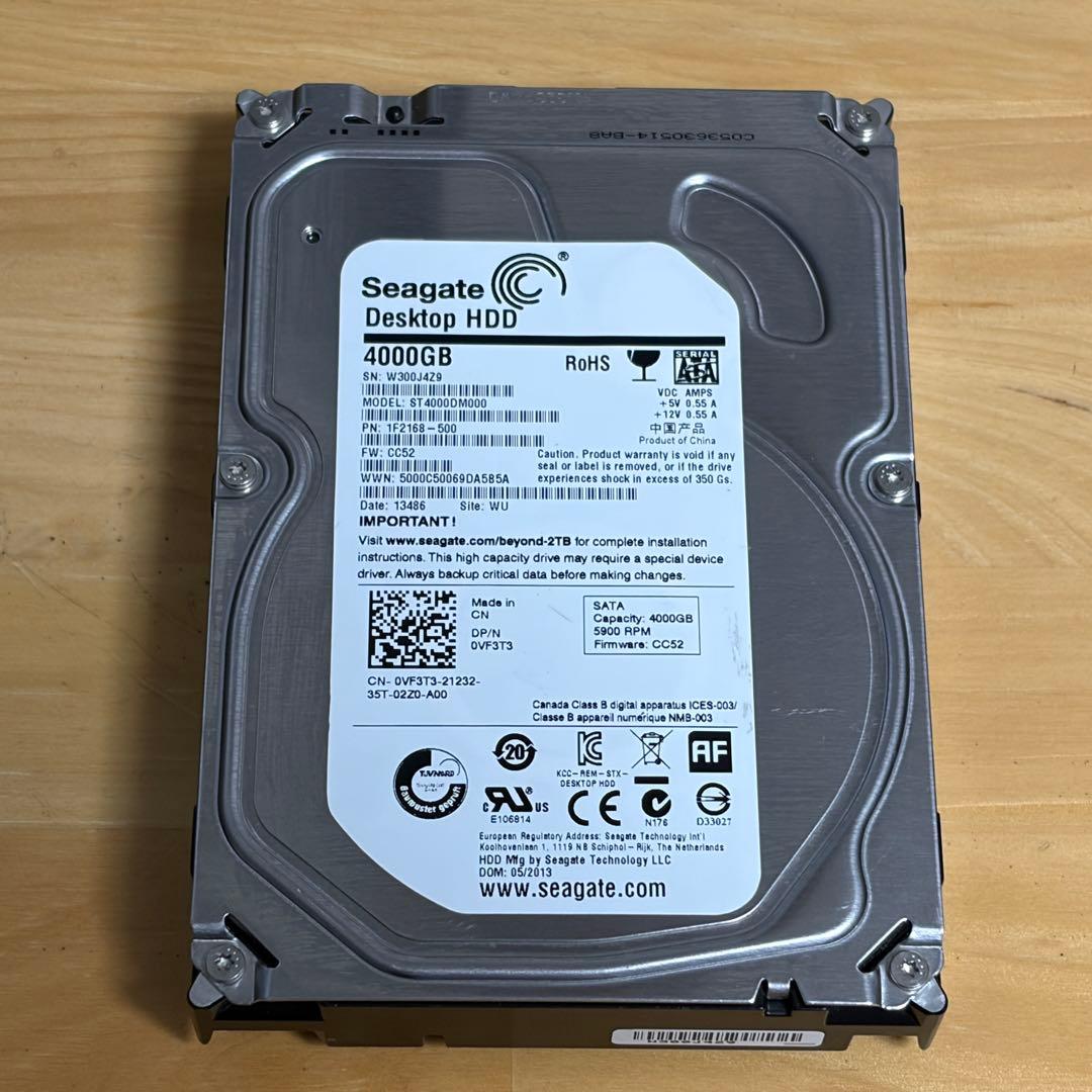 Seagate 3.5インチHDD 4TB ST4000DM000