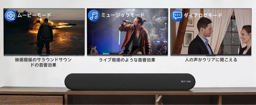 サウンドバー Bluetoothスピーカー PC用2.0chバー型スピーカー